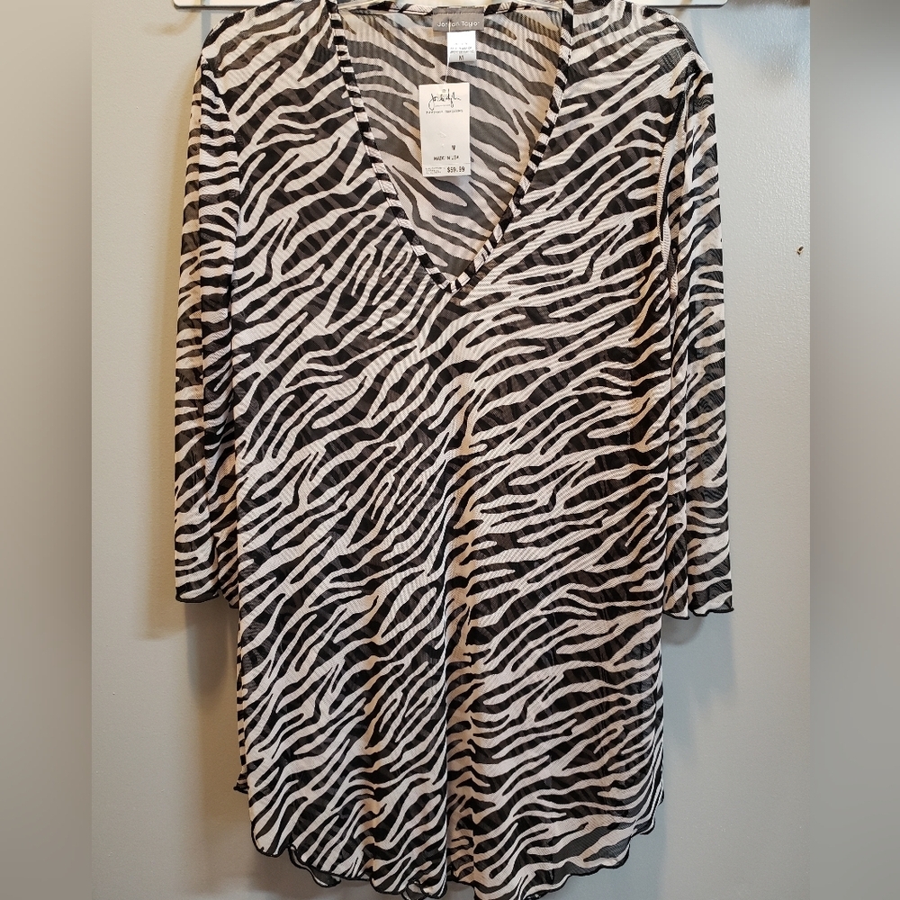 Jordan Taylor NWT Zebra Print Beach Cover-up